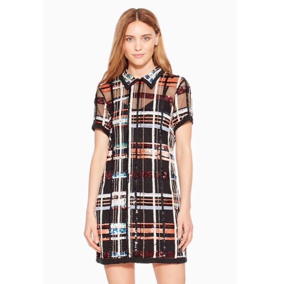 *SOLD* Parker Grayson Beaded Dress in Peach Multi - Picture 7 of 8